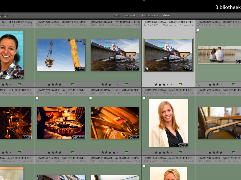 Lightroom, rasterweergave, grid, Adobe Lightroom, Adobe