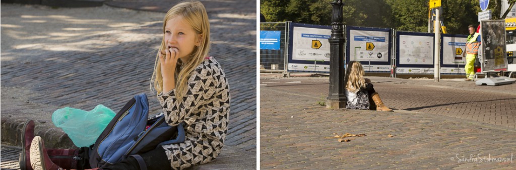 Kinderen rusten uit tijdens het initiatief van Liesje Doet, straatfotografie Sandra Stokmans