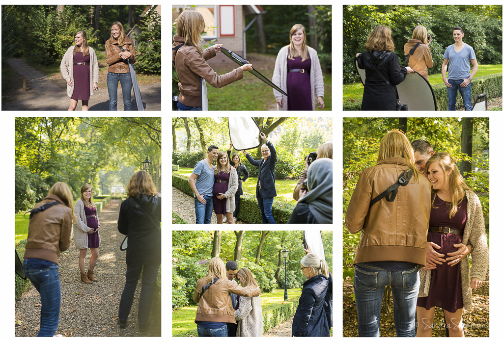 Laura Vink aan het werk voor workshop portretfotografie natuurlijk licht door Sandra Stokmans