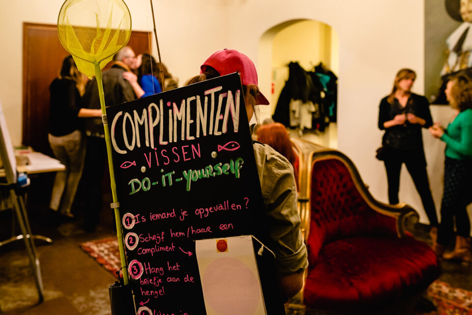 Evenement fotografie tijdens een product lancering van het Complimentenspel, foto door Sandra Stokmans Fotografie