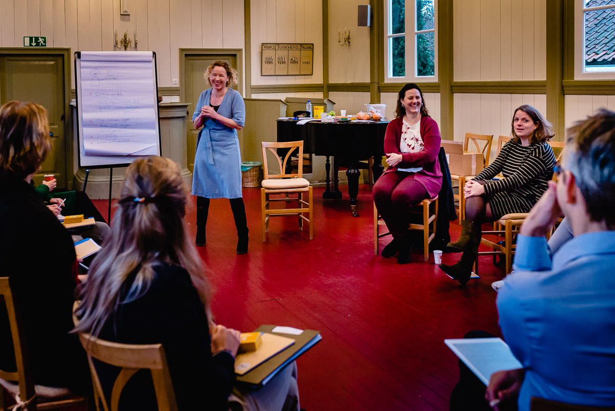 Training fotograferen, groep aan het werk, foto van de groepstraining voor op hun website, Sandra Stokmans Fotografie