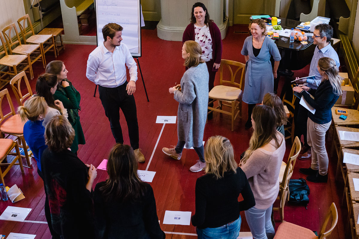 Training fotograferen, groep aan het werk, foto van de groepstraining voor op hun website, Sandra Stokmans Fotografie