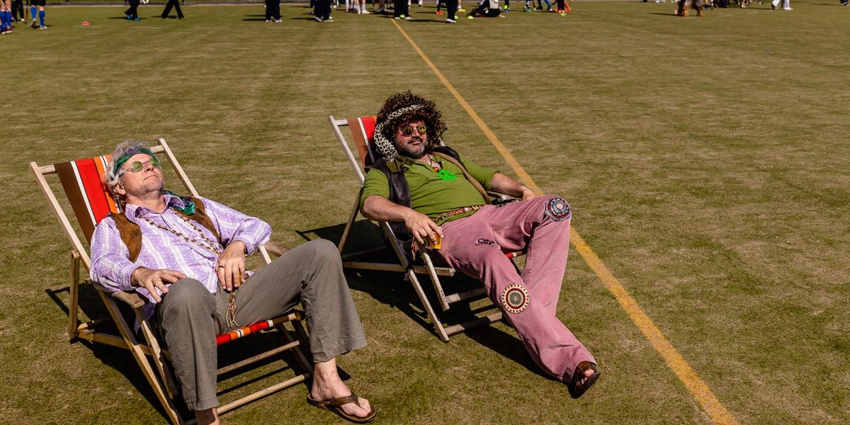 Fotograferen evenement, warming-up bij het MHV familie hockeytoernooi 2019, foto door Sandra Stokmans