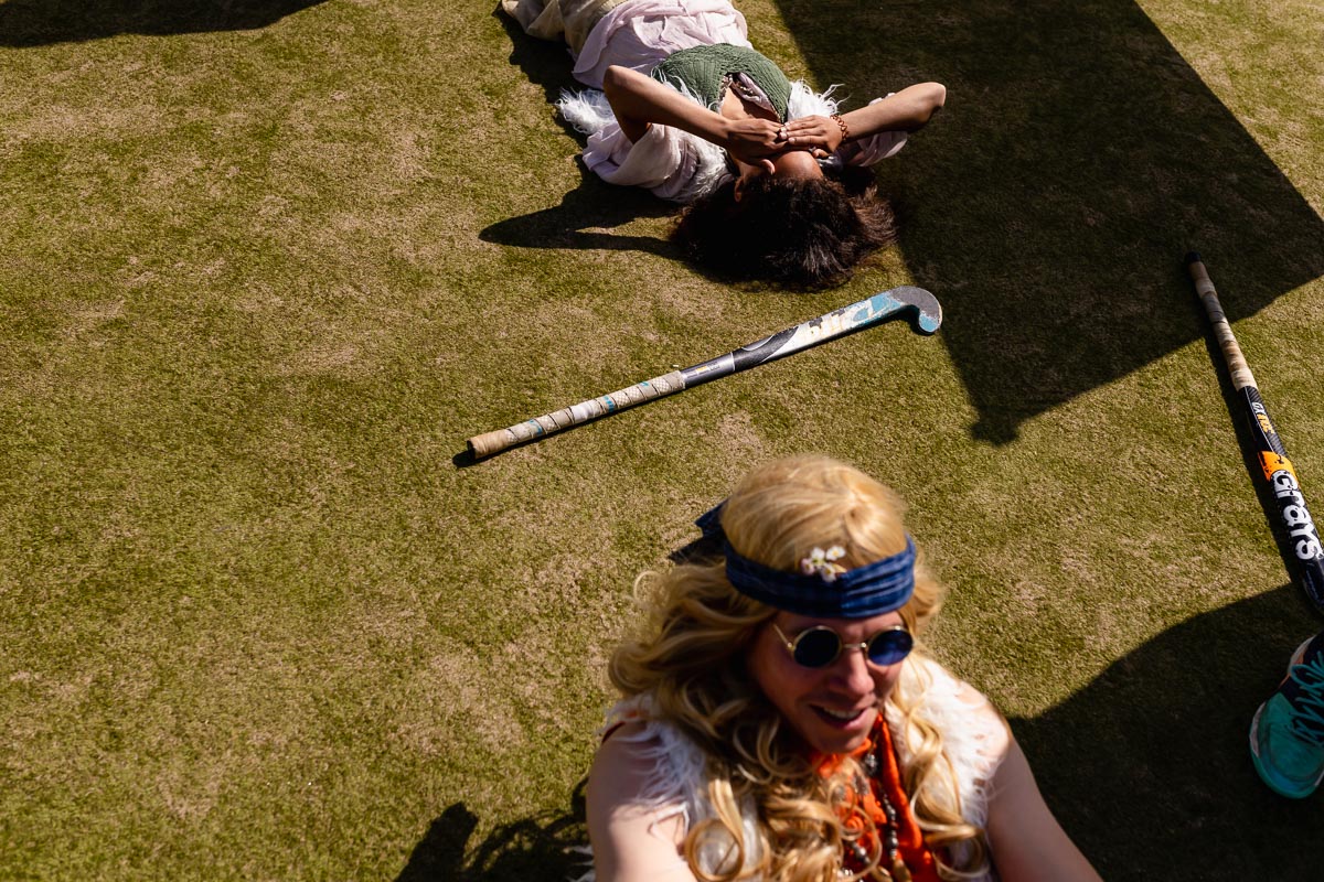 Fotograferen evenement, warming-up bij het MHV familie hockeytoernooi 2019, foto door Sandra Stokmans