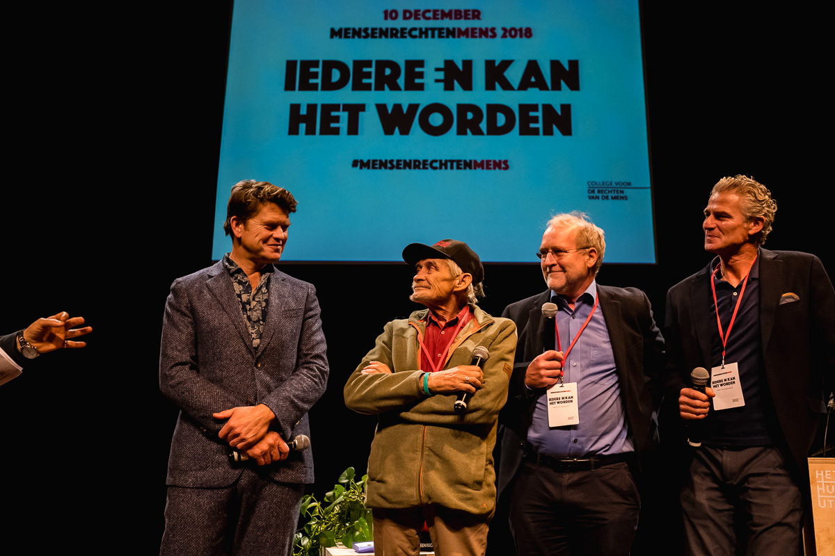 Genomineerden van het MensenrechtenMens 2018, uitgereikt door College voor de Rechten van de Mens in Utrecht, met evenement fotograaf Sandra Stokmans