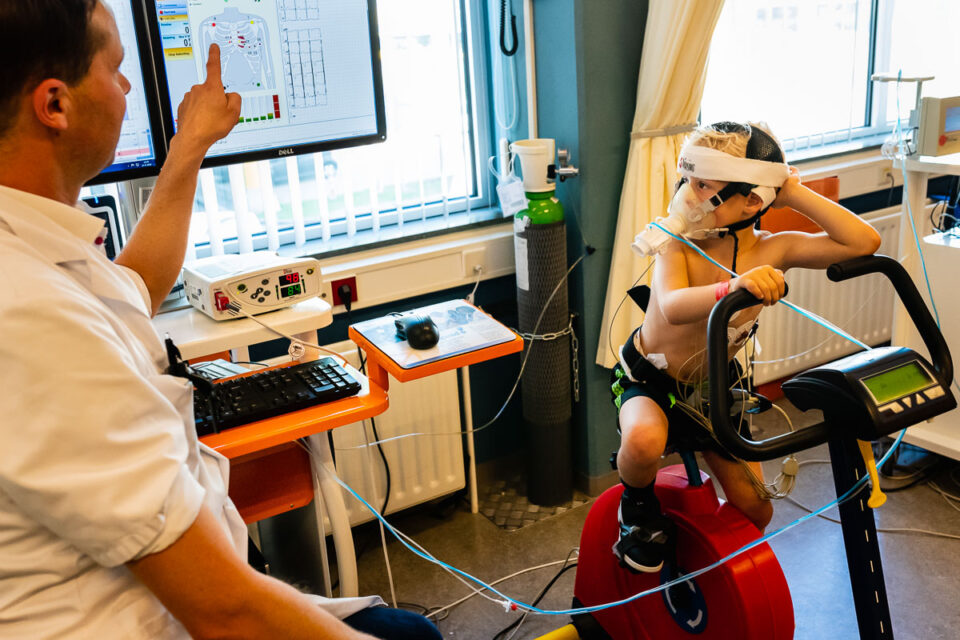 Ziekenhuisreportage, Inspanningstest in het WKZ.