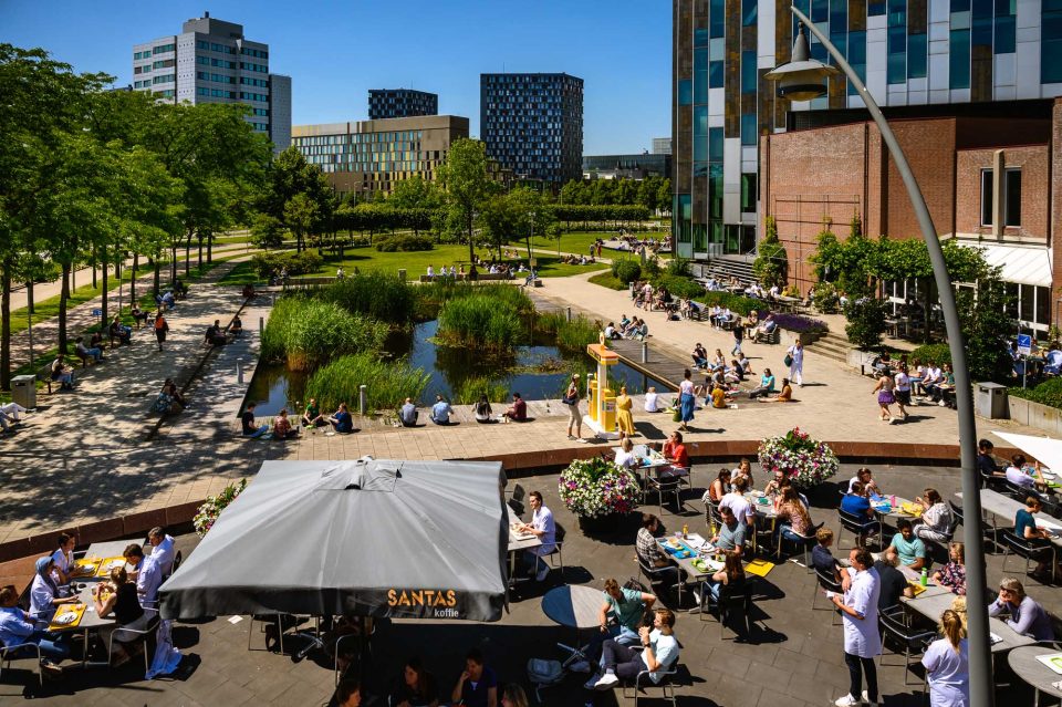 Voor de beeldbank van het UMC Utrecht en hebben wij ook het buitenleven van het ziekenhuis vastgelegd.